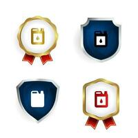 Abstract Gas Can Badge and Label Collection vector