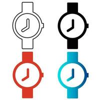 Abstract Modern Hand Watch Silhouette Illustration vector