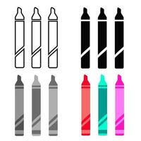 Abstract Modern Crayon Silhouette Illustration vector