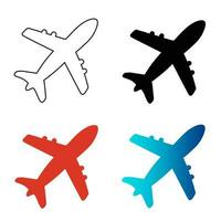 Abstract Modern Plane Silhouette Illustration vector