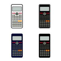 resumen científico calculadora silueta ilustración vector