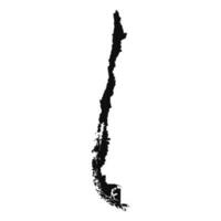 Abstract Silhouette Chile Simple Map vector