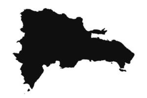 Abstract Silhouette Dominican Republic Simple Map vector