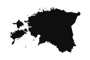 Abstract Silhouette Estonia Simple Map vector