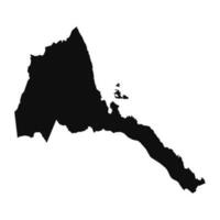 Abstract Silhouette Eritrea Simple Map vector