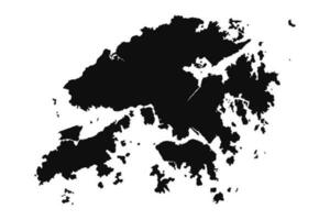 Abstract Silhouette Hong Kong Simple Map vector