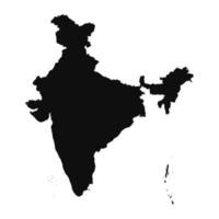 Abstract Silhouette India Simple Map vector