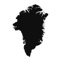 Abstract Silhouette Greenland Simple Map vector