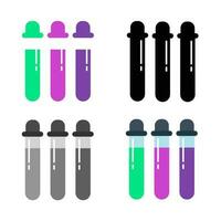 Abstract Test Tube Silhouette Illustration vector