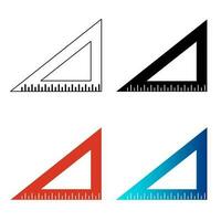 Abstract Triangle Ruler Silhouette Illustration vector