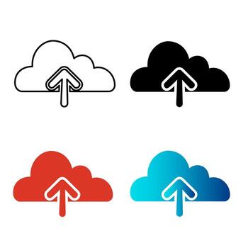 Abstract Web Upload Silhouette Illustration vector
