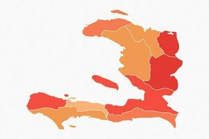 Colorful Haiti Divided Map Illustration vector