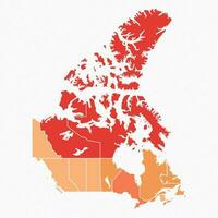 vistoso Canadá dividido mapa ilustración vector