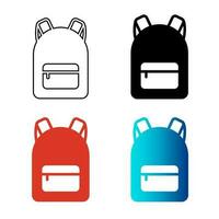 Abstract Backpack Silhouette Illustration vector