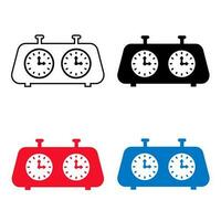 Abstract Chess Timer Silhouette Illustration vector