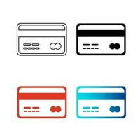 Abstract Debit Card Silhouette Illustration vector