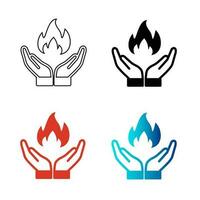Abstract Fire Insurance Silhouette Illustration vector