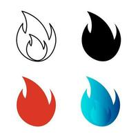 Abstract Flame Silhouette Illustration vector