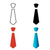 Abstract Man Tie Silhouette Illustration vector