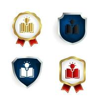 Abstract Knowledge Badge and Label Collection vector