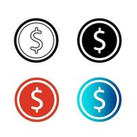 Abstract Money Coin Silhouette Illustration vector