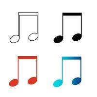 Abstract Musical Note Silhouette Illustration vector