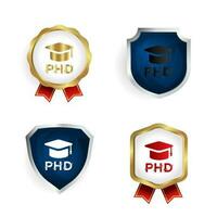 Abstract PHD Badge and Label Collection vector