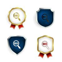 Abstract SEO Badge and Label Collection vector