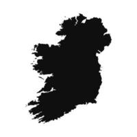 Abstract Silhouette Ireland Simple Map vector