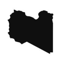 Abstract Silhouette Libya Simple Map vector