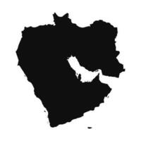 Abstract Silhouette Middle East Simple Map vector