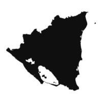 Abstract Silhouette Nicaragua Simple Map vector
