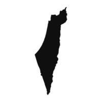 Abstract Silhouette Palestine Simple Map vector