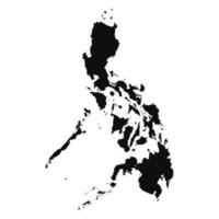 Abstract Silhouette Philippines Simple Map vector