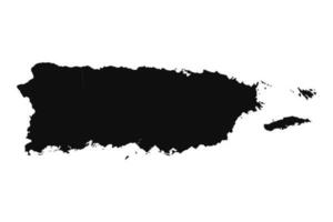 Abstract Silhouette Puerto Rico Simple Map vector