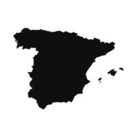 Abstract Silhouette Spain Simple Map vector