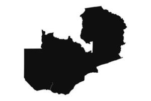 Abstract Silhouette Zambia Simple Map vector