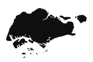 Abstract Singapore Silhouette Detailed Map vector