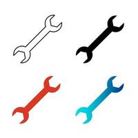 Abstract Wrench Silhouette Illustration vector