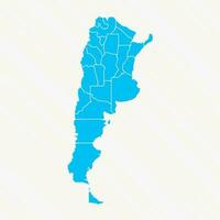 Flat Design Map of Argentina With Details vector