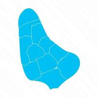 Flat Design Map of Barbados With Details vector