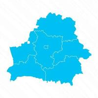 Flat Design Map of Belarus With Details vector