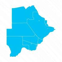 Flat Design Map of Botswana With Details vector