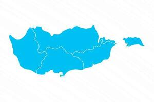 Flat Design Map of Cyprus With Details vector