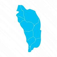 Flat Design Map of Dominica With Details vector