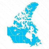 plano diseño mapa de Canadá con detalles vector