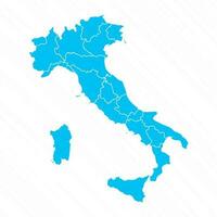 Flat Design Map of Italy With Details vector