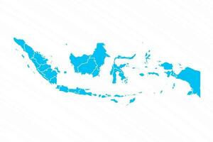 Flat Design Map of Indonesia With Details vector