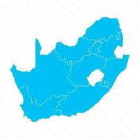 Flat Design Map of South Africa With Details vector