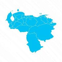 Flat Design Map of Venezuela With Details vector